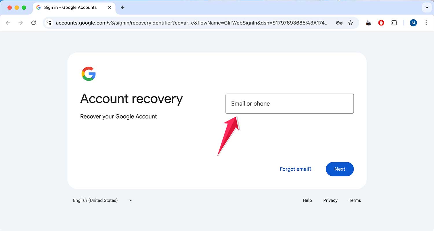 account recovery page google account recovery page google