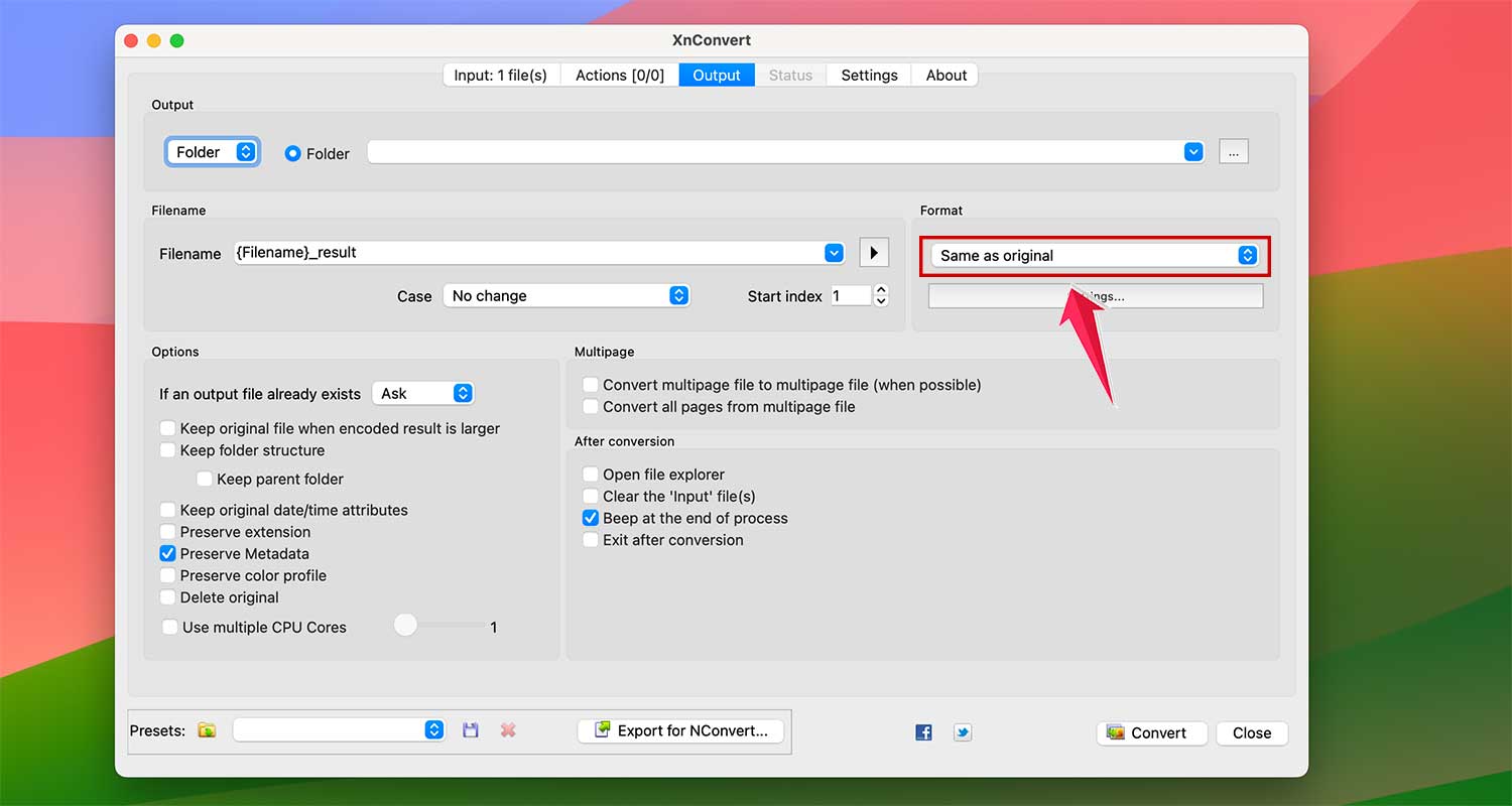 choose outpur format in xn converter app in mac choose outpur format in xn converter app in mac