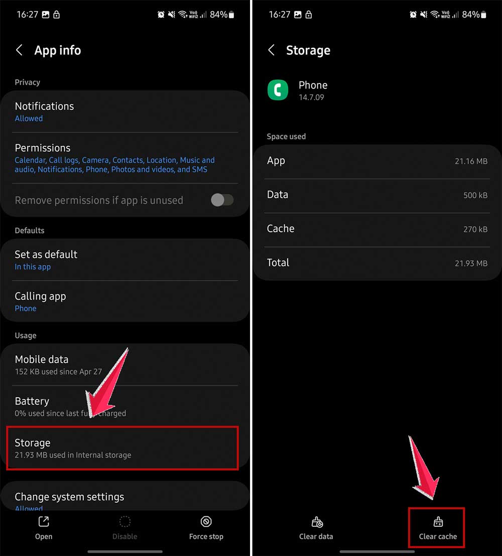 clear phone app cache in android clear phone app cache in android