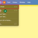 click on file then tap on new note