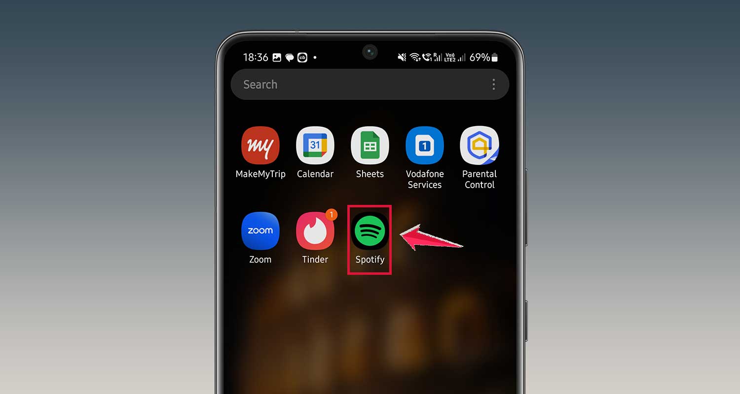 click on spotify app android