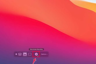click on stop screen recording on mac