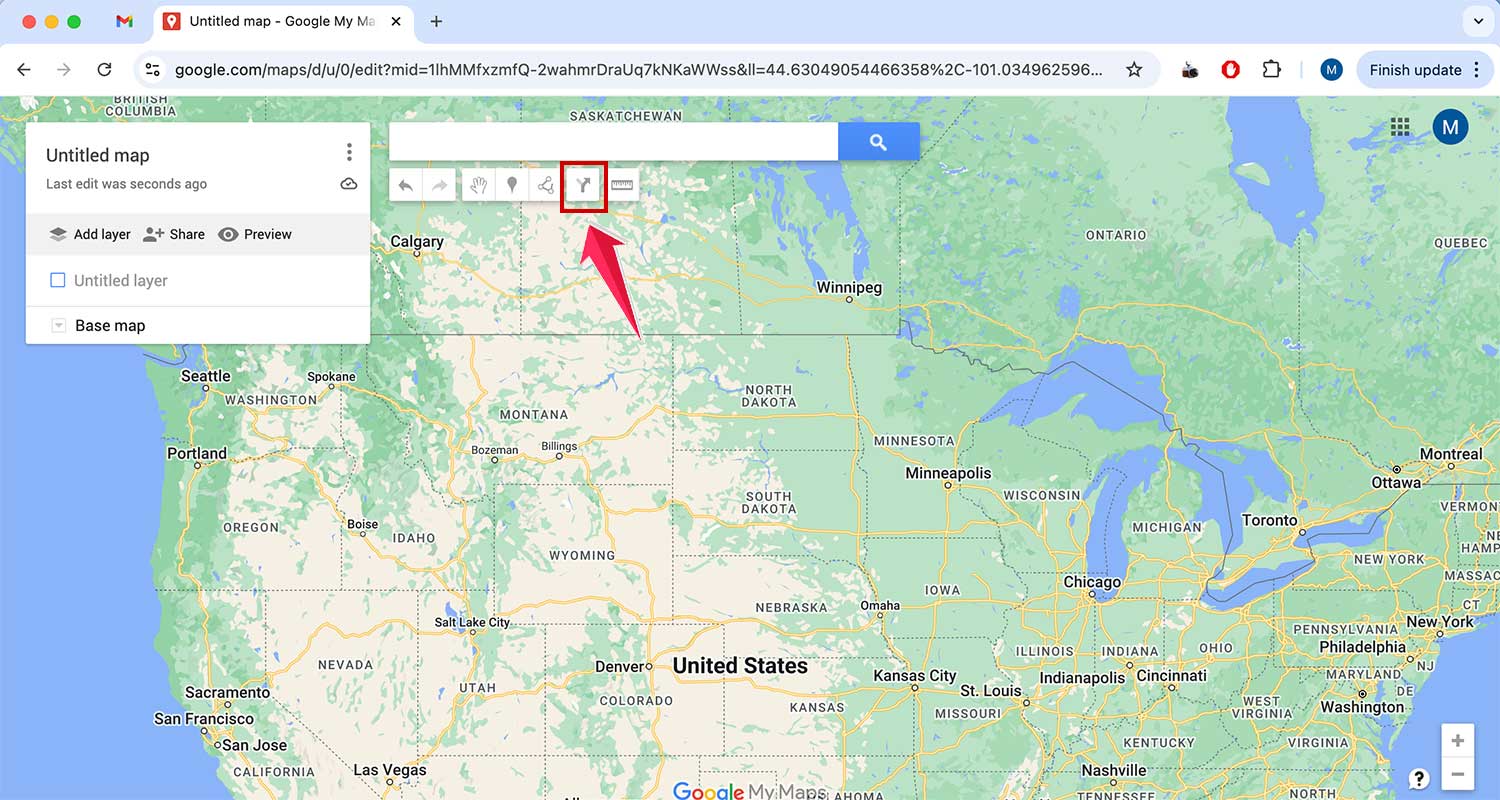 click on the add directions icon on google maps page