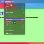 click on window then tap on float on top