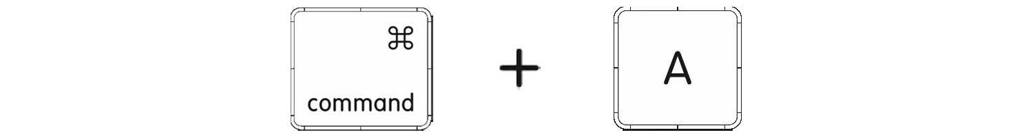 command and a keys in mac