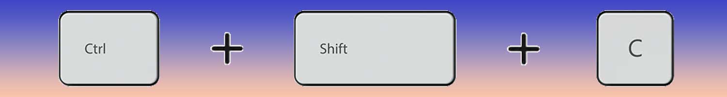 control plus shift plus C on keyboard