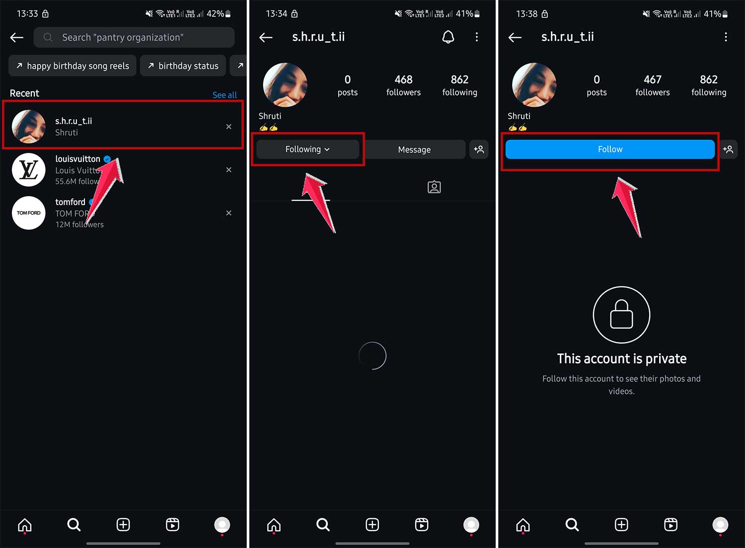 follow unfollow on instagram