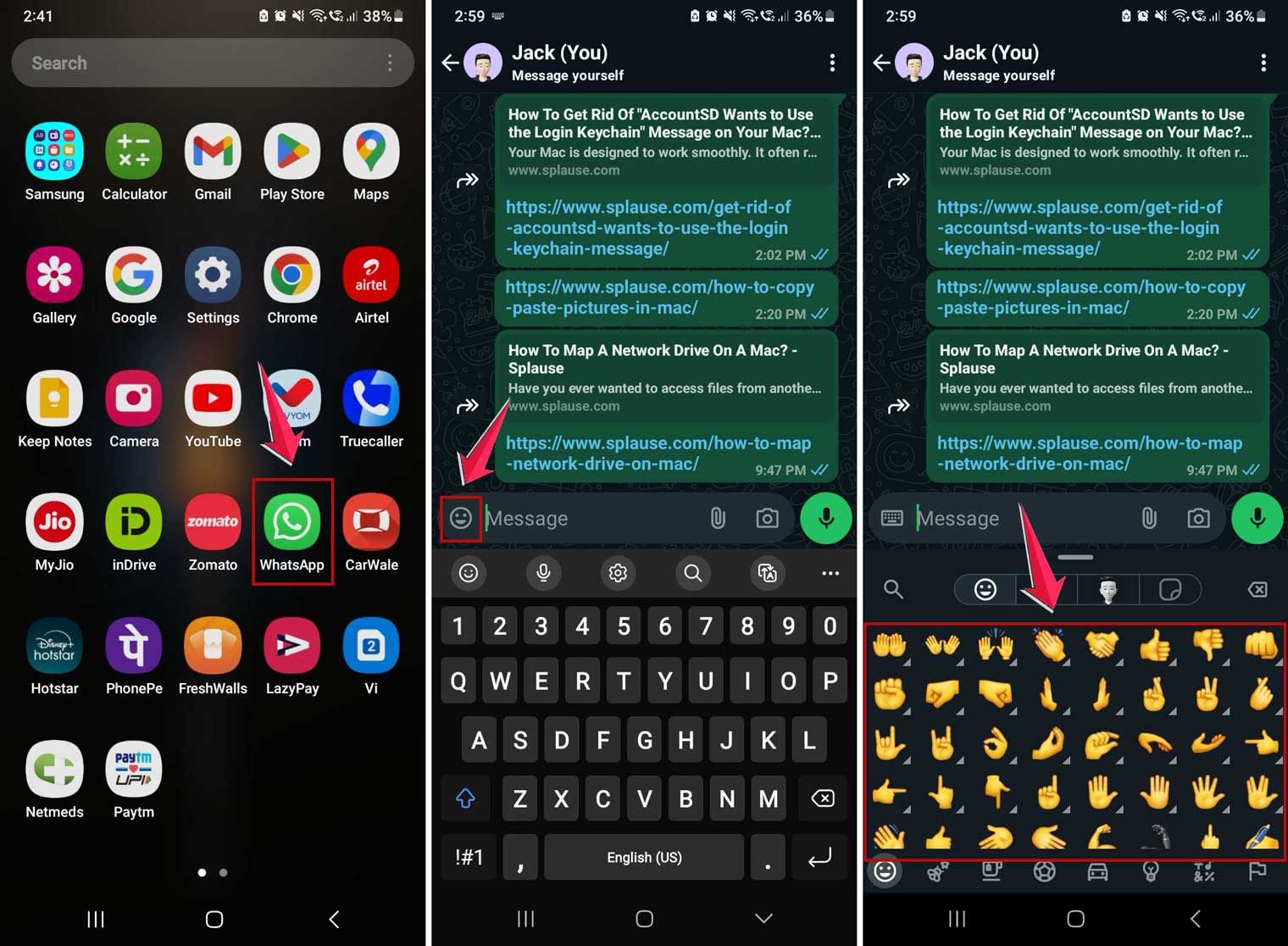 go to emojis in whatsapp in android go to emojis in whatsapp in android