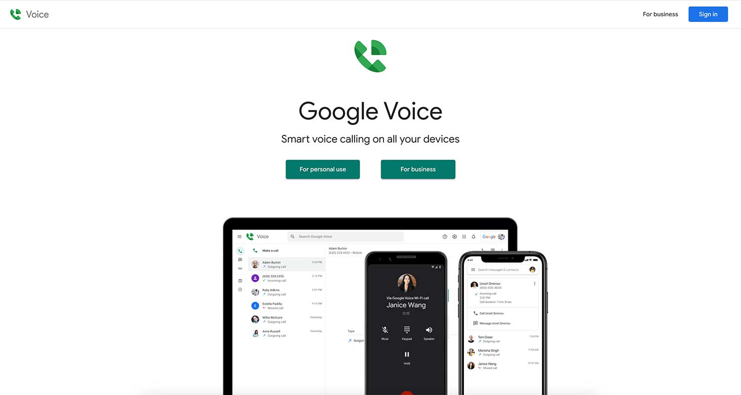 google voice homepage google voice homepage