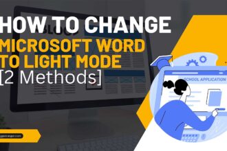 how to change microsoft word to light mode featured