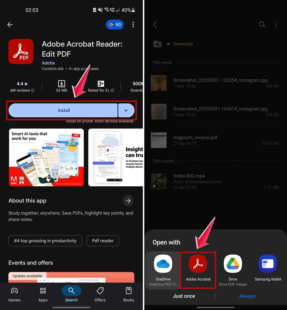 install acrobat and try to open the file in it
