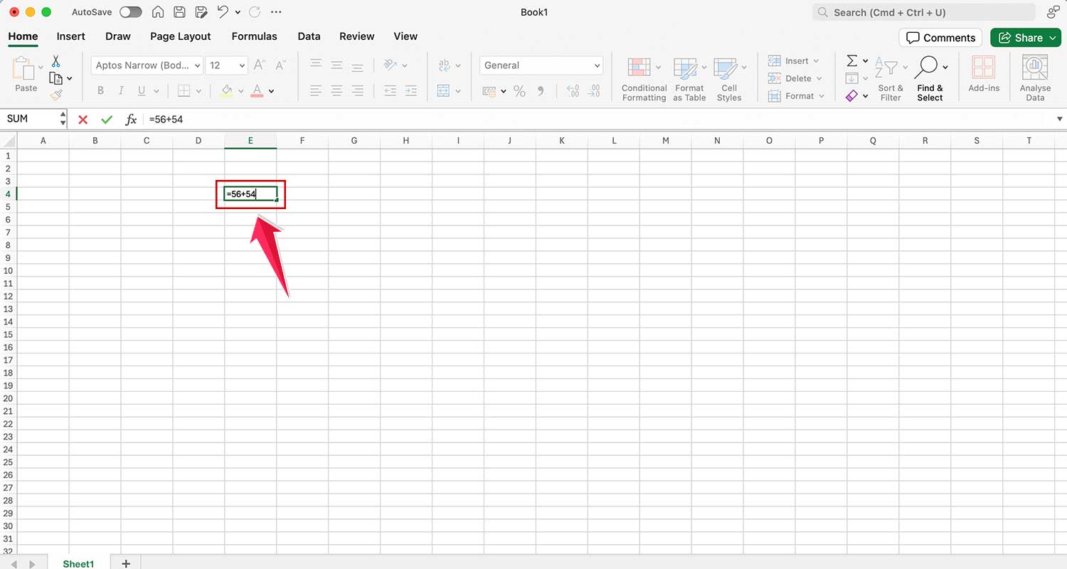 math formula in ms excel