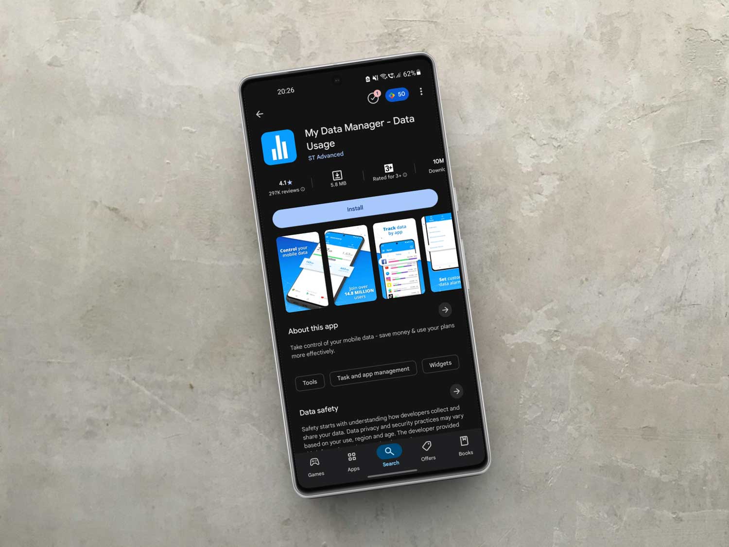 my data manager app in android
