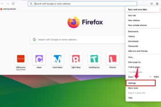 open setting in firefox mac xl