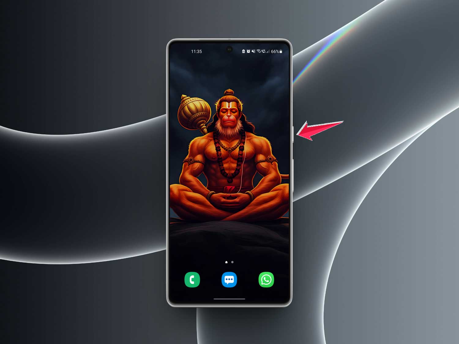 press and hold the power button in android press and hold the power button in android