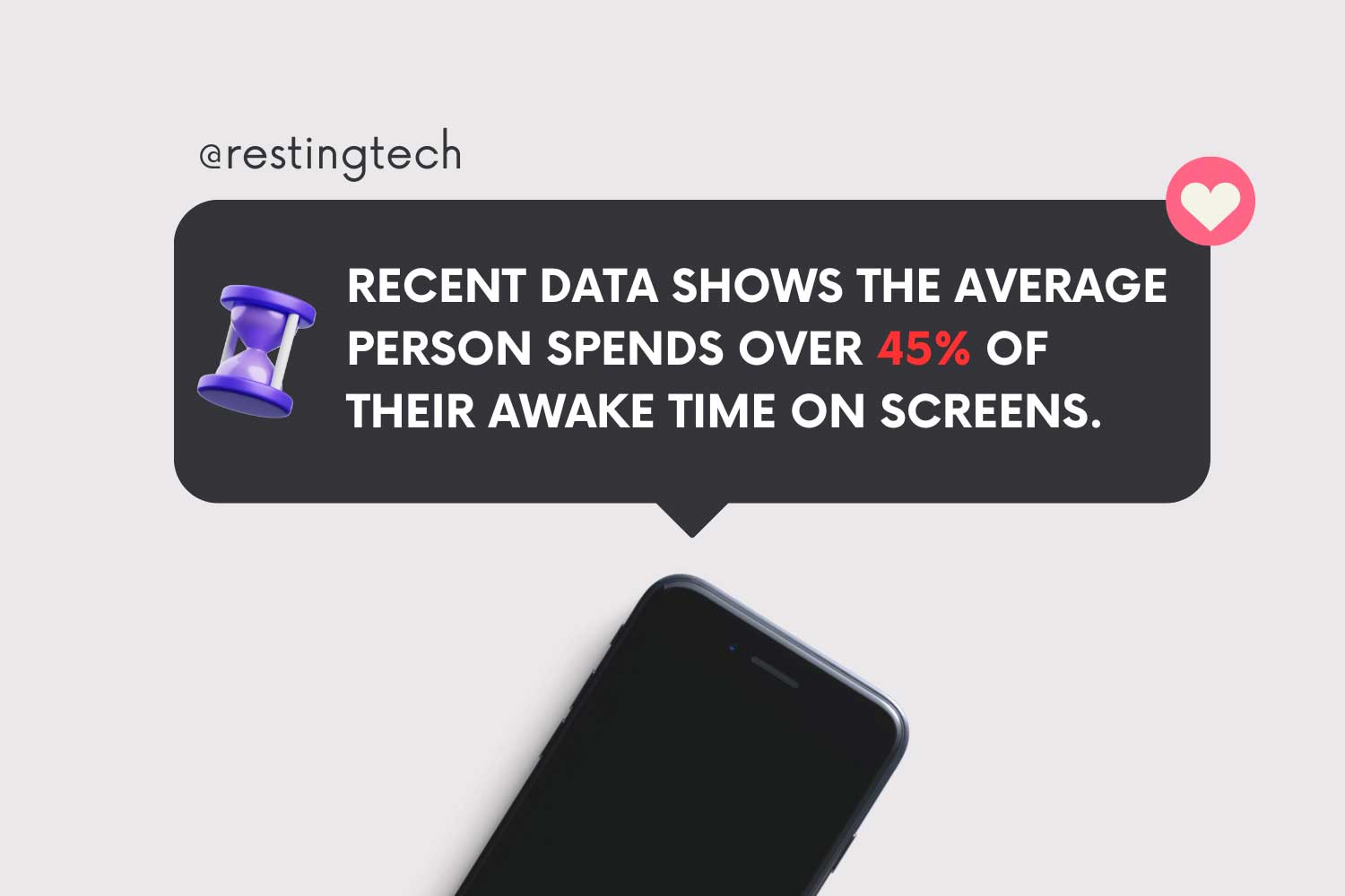 Recent data shows the average person spends over 45% of their awake time on screens