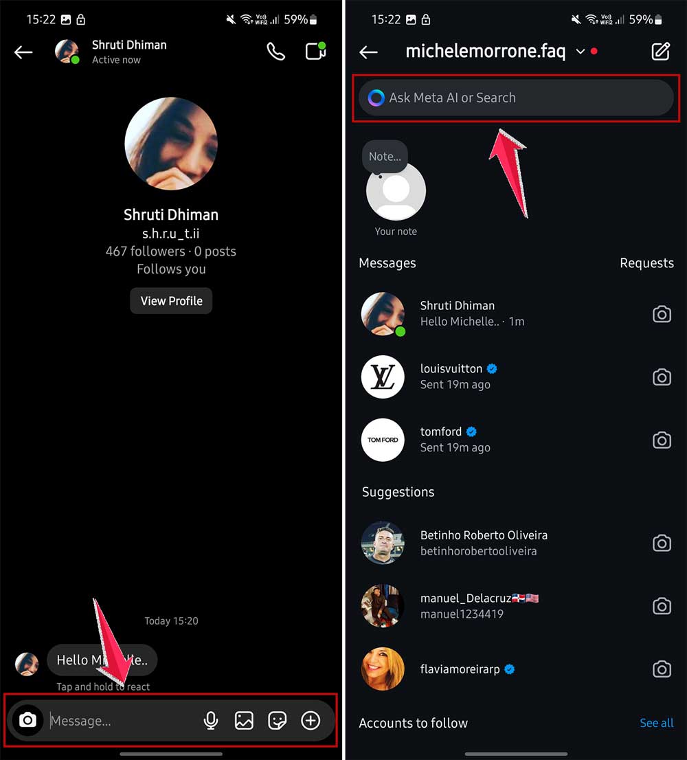 send photo and video on instagram app