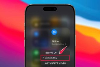 set to contacts only on iphone