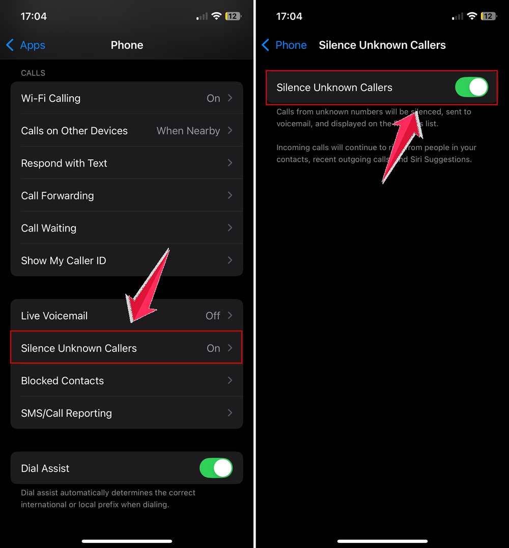 turn off silence unknown callers in iphone turn off silence unknown callers in iphone